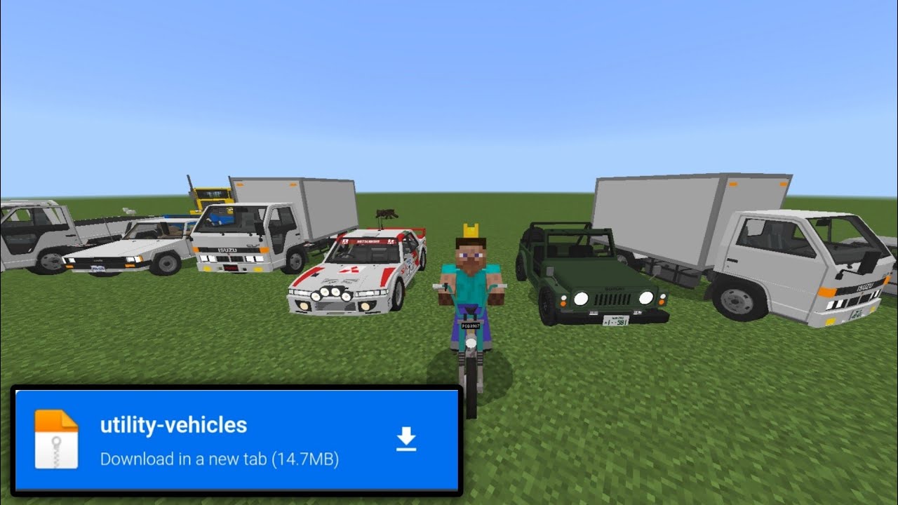 Utility Vehicle addon for MCPE 1.21 🔥