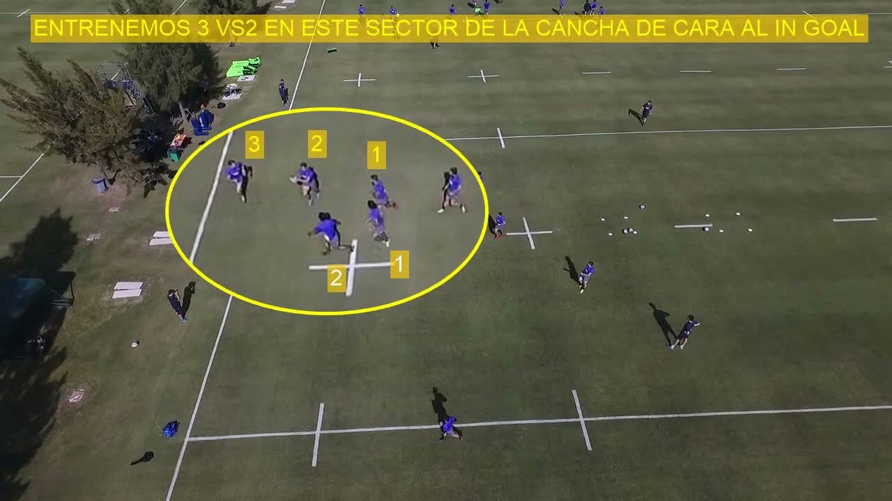 EJERCICIOS DE ATQ EN ZONA DE DEFINICION , CON DIFERENTES TIPOS DE DEFENSA. #rugby #rugbyskills