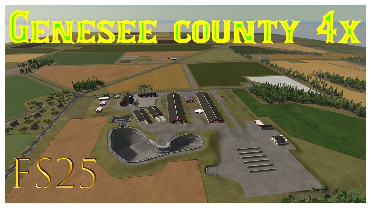 FS25 Map Tour Genesee county 4x!! (PC Only Map)