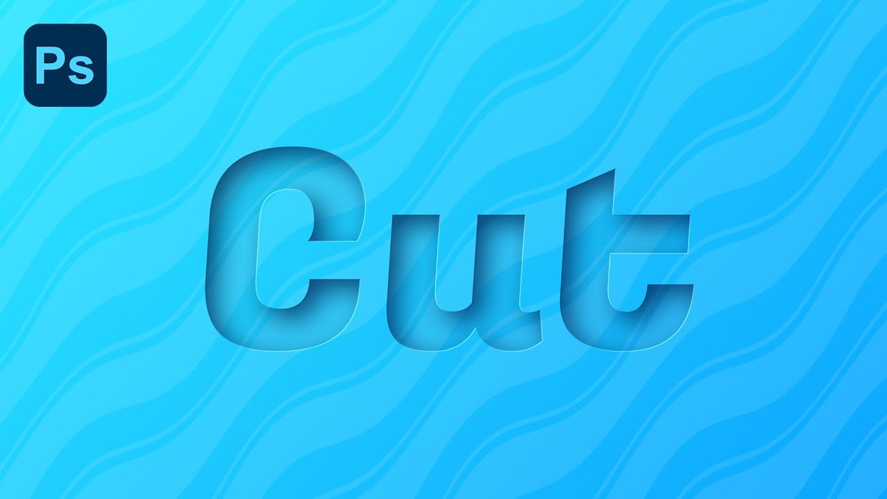 Cutout Text and Logo Effect in Photoshop Tutorial
