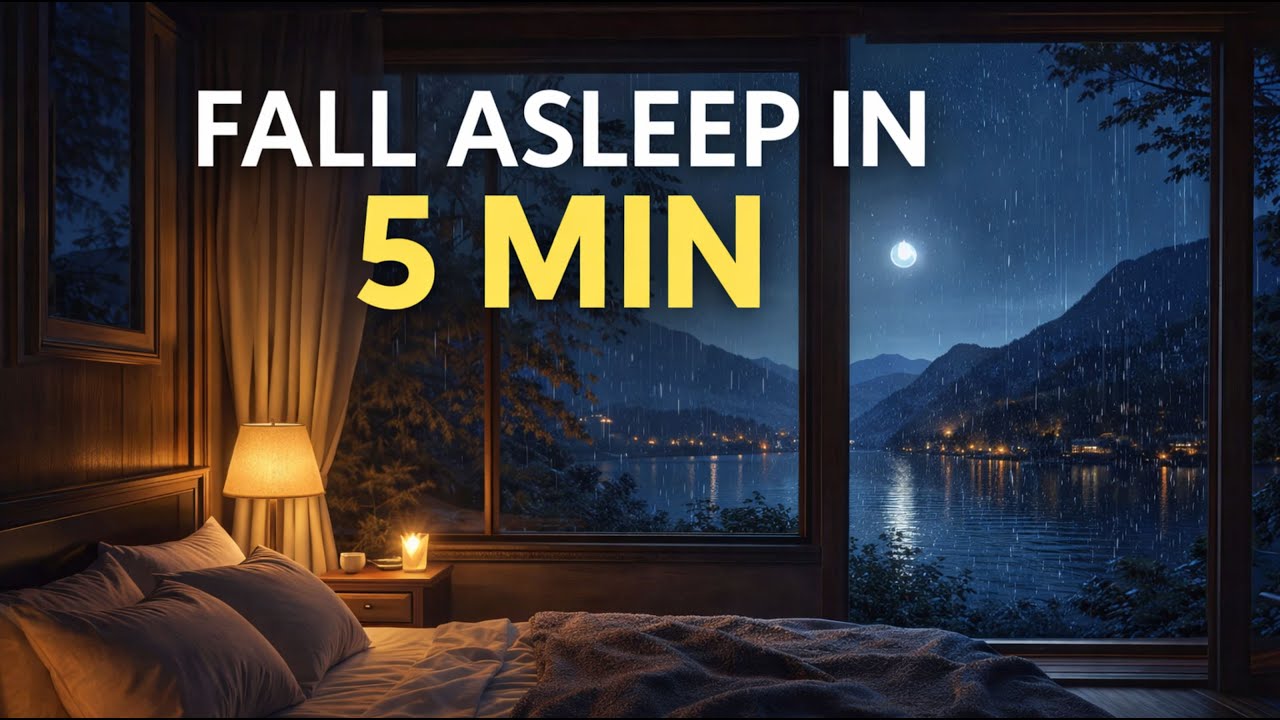 Deep Sleep Music 🌧️ Cozy Rainy Bedroom | Soft Piano