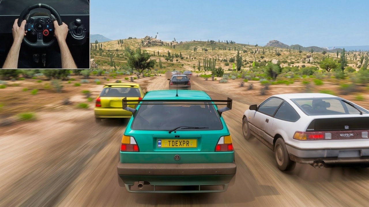 Golf Gti Mk2  VS Retro Hot Cars | forza horizon5 - logitech g29 steering wheel
