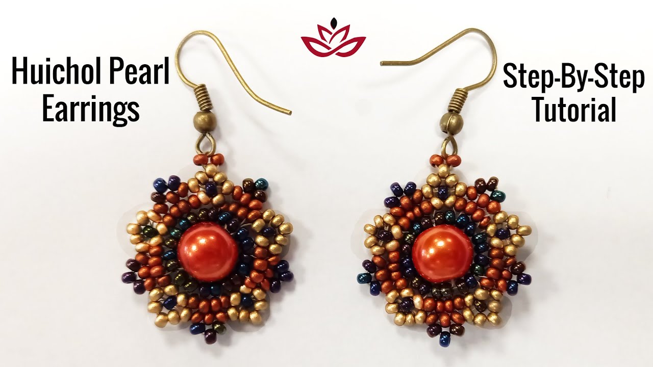 Huichol Retro Beaded Earrings - Tutorial. How to make beaded earrings?