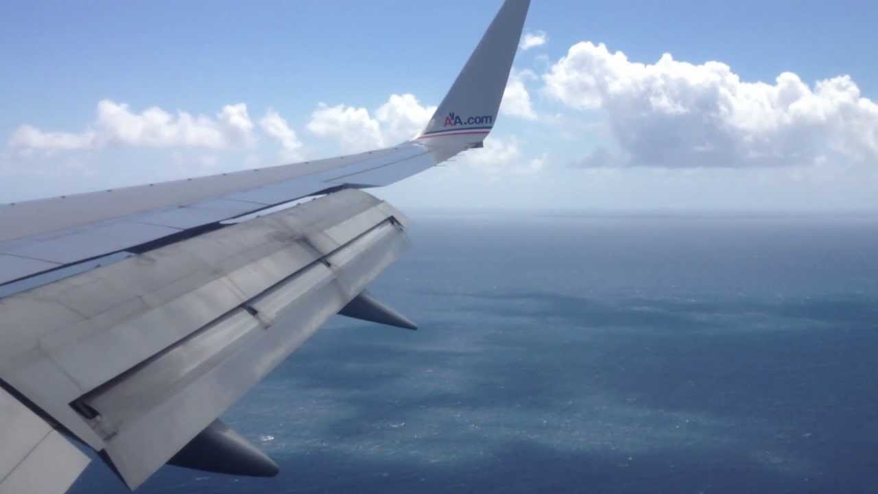 Landing in St. Thomas, Virgin Islands - AAL 757