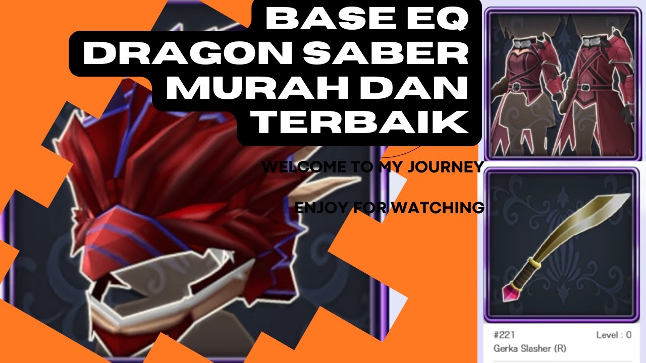 EQUIPMENT DRAGON SABER FOR NEWBIE UNTIL END GAME