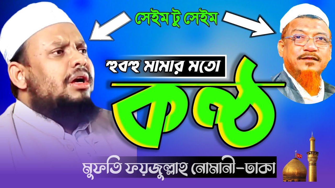Bangla waz || হুবহু মামার মতো কন্ঠ || মুফতি ফয়জুল্লাহ নোমানী || Hoker Bani 2022