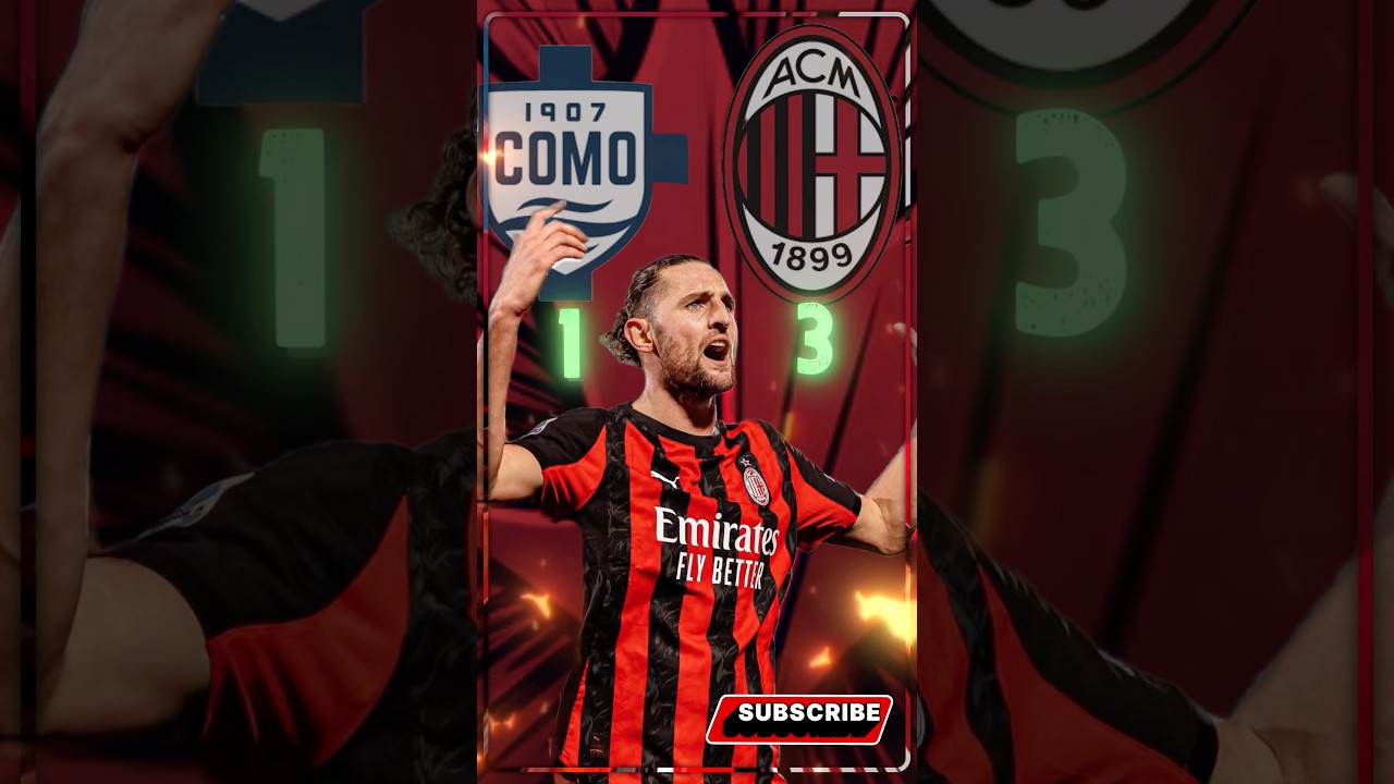 Como 1-3 Milan ❤️🖤 Che meraviglia il cavallo pazzo di Max : Rabiot 