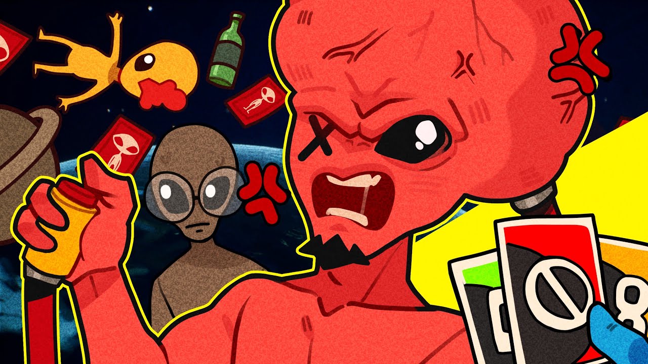 ALIENS, UNO, & LIAR'S BAR?!!? (Best game ever made tbh) | Bogos Binted