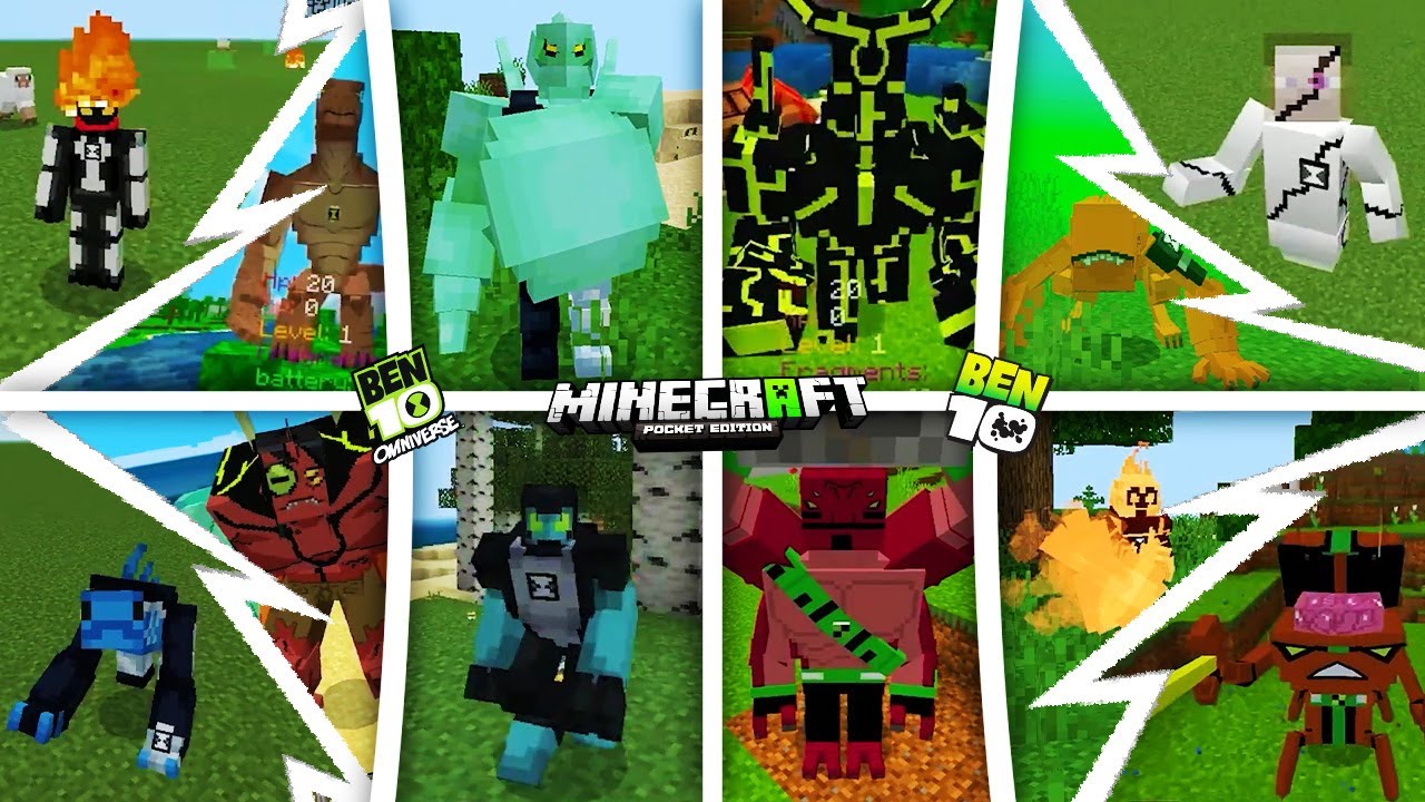 😍TOP 5 BEN 10 OMNIVERSE MODS🔥FOR MINECRAFT PE | MCPE ADDONS 1.21+