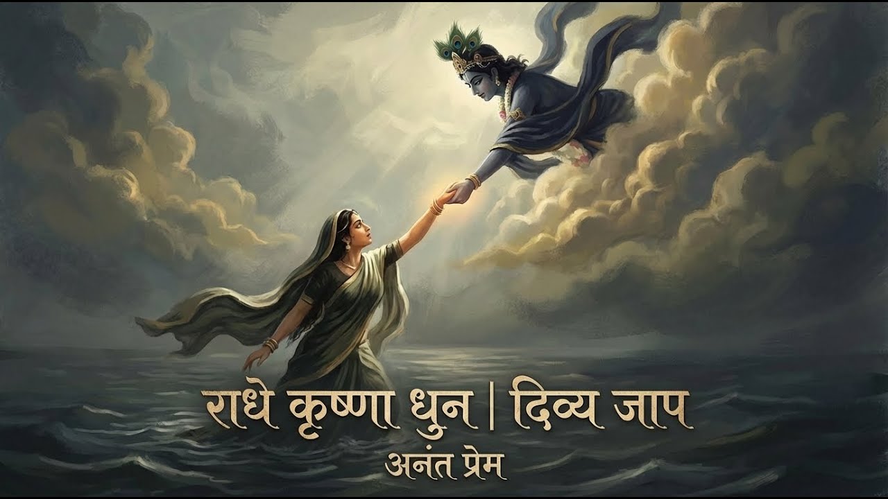 🔴 LIVE Radha Krishna Naam Jaap Dhun 🙏| Peaceful Bajan for Sleep, Meditation & Positive Energy