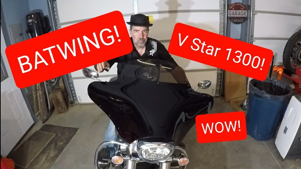 Memphis Shades Batwing Fairing install on the 2007 V Star 1300. #memphisshades #batwing #vstar1300