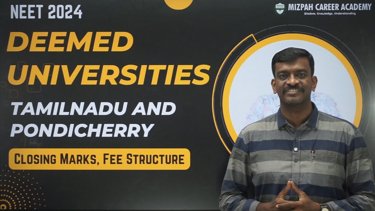List of Deemed Universities in Tamil Nadu and Pondicherry - Fee Structure, Closing Marks
