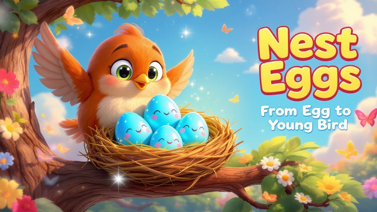 Nest Eggs 🐦 Song for Kids | Tiny Egg to Young Bird | Preschool Learning Song