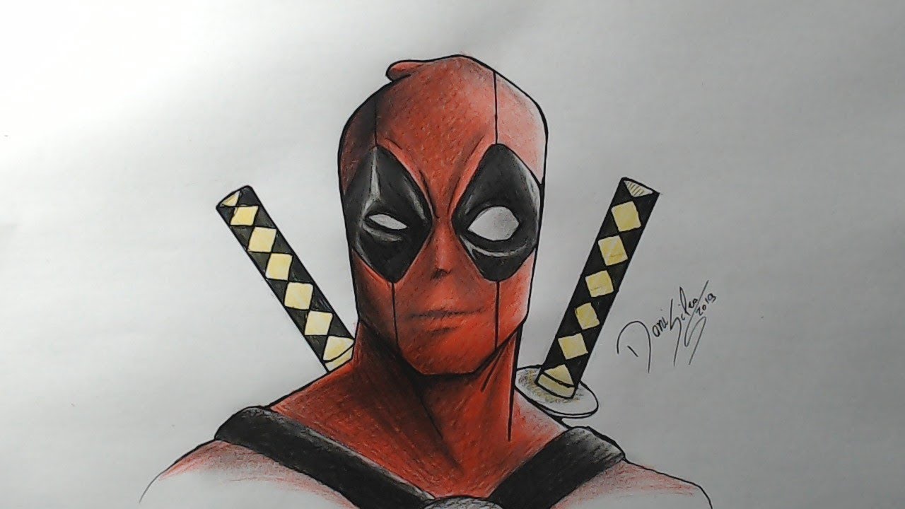 Como desenhar o Deadpool / How to draw Deadpool