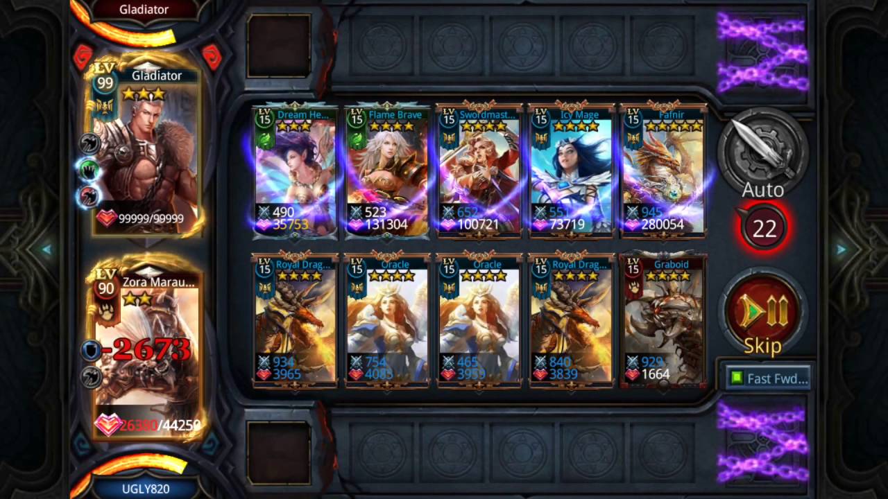 Deck Heroes: Guild Map 1-9 Over 730k Damage (after new patch)