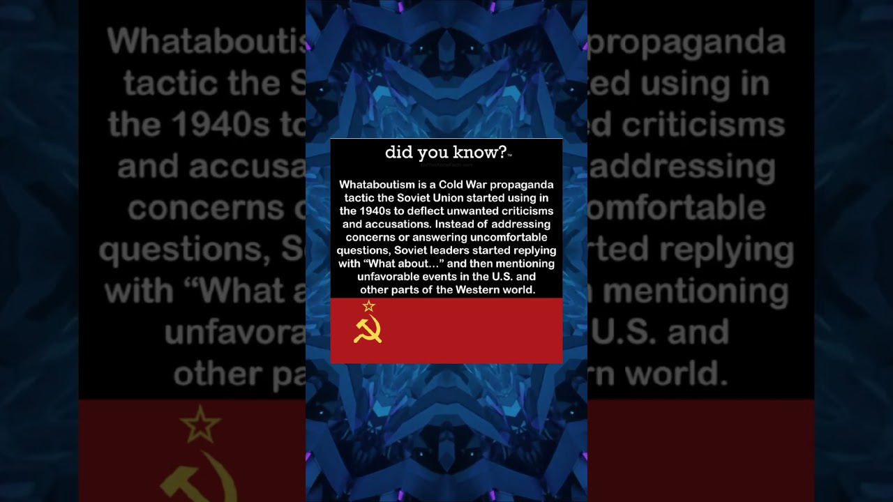 Whataboutism: The Cold War Tactic Still Used Today 🧠🔁