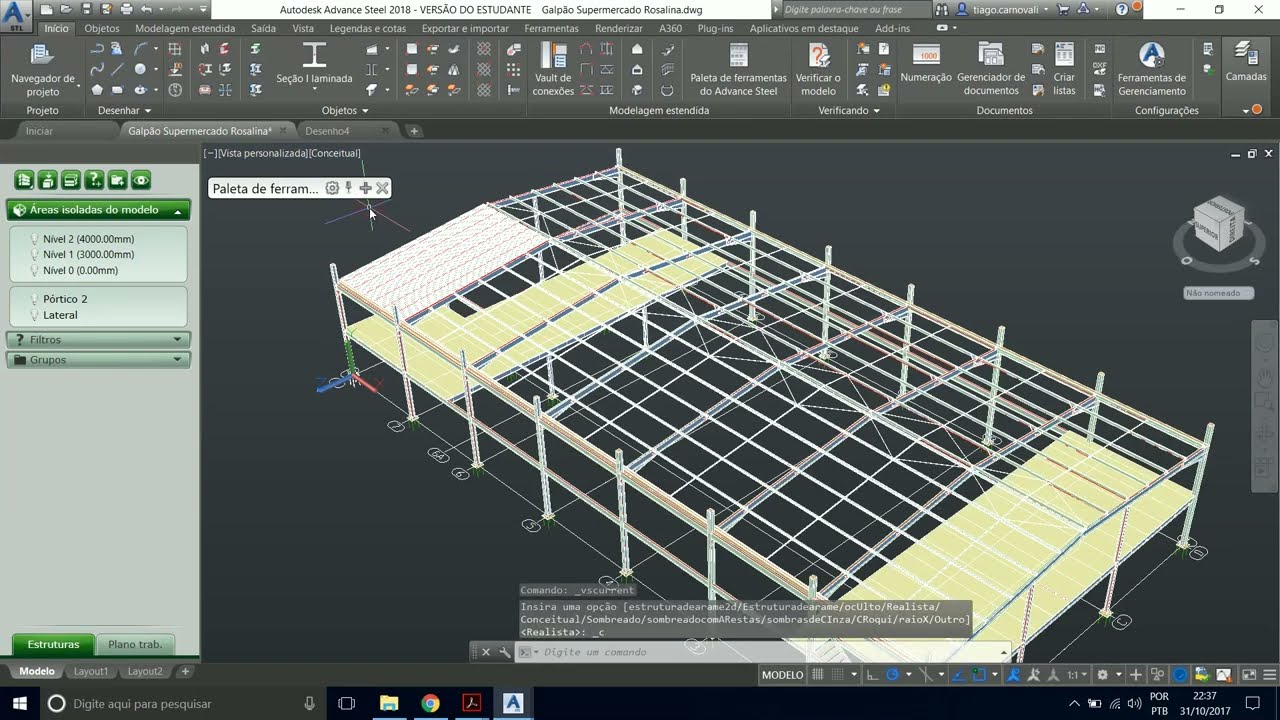 Aula 1 - Autodesk Advance Steel&reg; - Detalhamento de Estruturas Met&aacute;licas