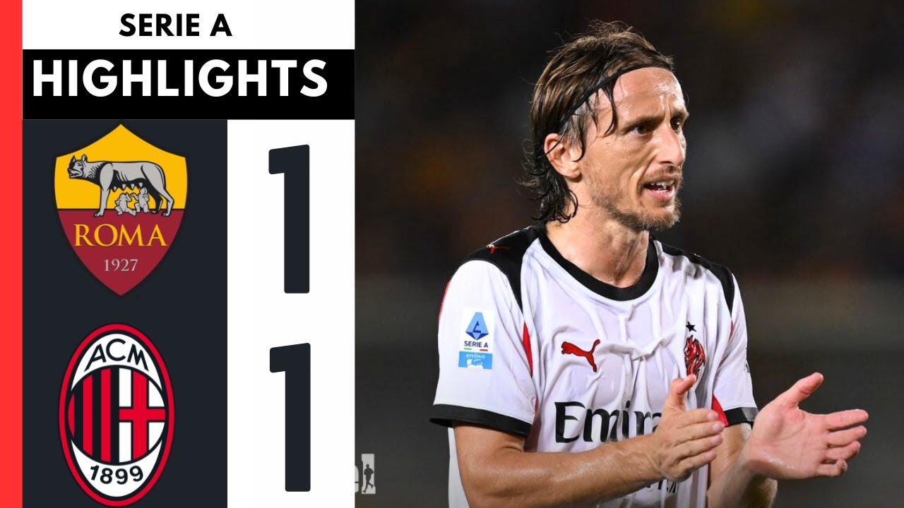 Roma vs Milan 1-1 – Gol & Gli Highlights | Serie A 2025 – Gol di Pellegrini - Modric assist