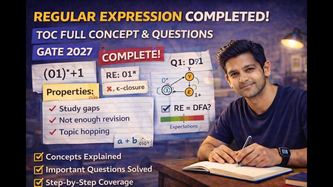 Regular Expression Completed | TOC Full Concept & Questions | GATE 2027
