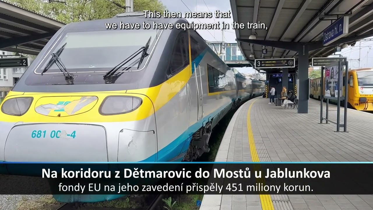 Traveling by train from Ostrava (CZ) to Slovakia is safer. EU funds contributed to ETCS