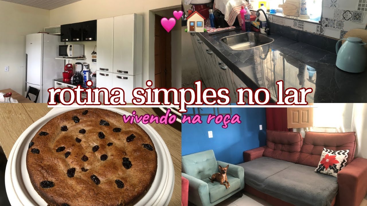 ROTINA CUIDANDO DO LAR | RECEITA DE BOLO DE BANANA E AVEIA + VIVENDO COM LEVEZA NA ROÇA 🏡💕