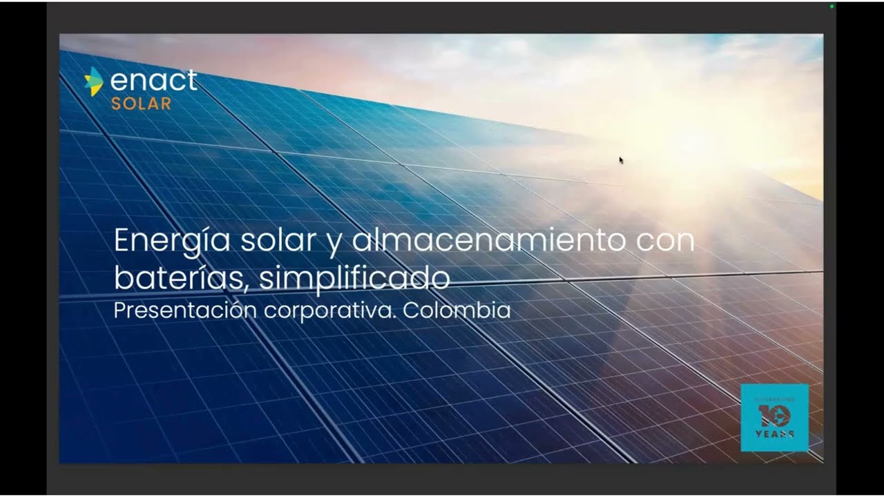 Colombia Webinar: Energía solar y almacenamiento con baterías, simplificado