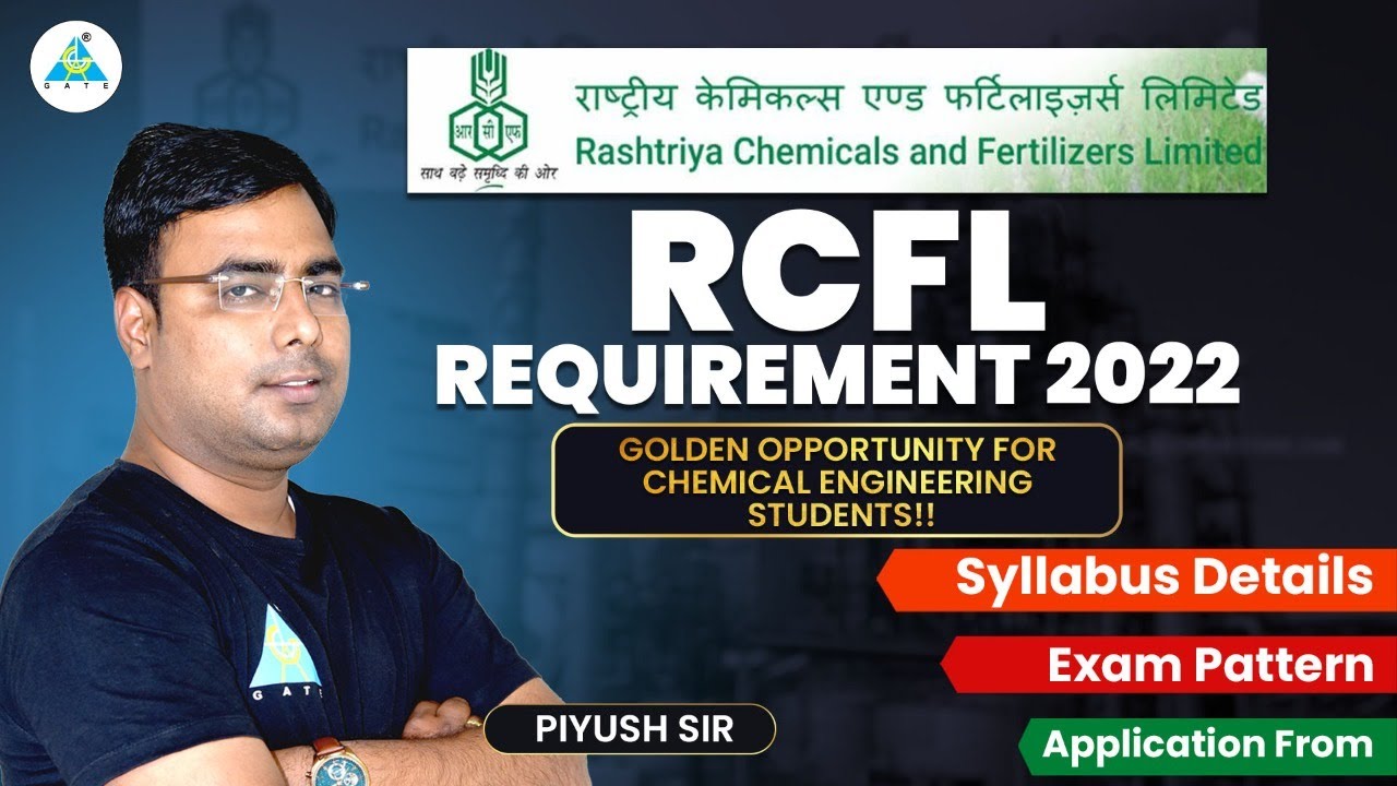 RCFL Requirement 2022 | Syllabus Details/Exam Pattern/Application Form | Chemical Engineering