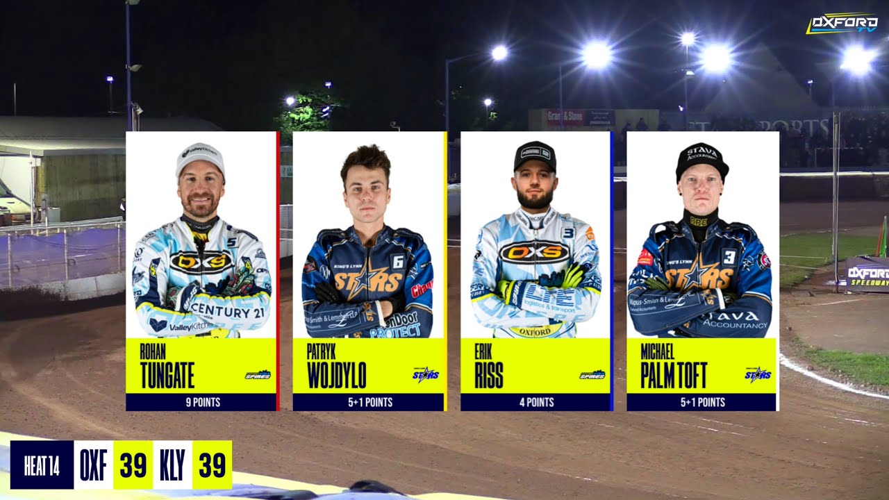 Heat 14 | Oxford vs King's Lynn | Premiership R1 | OXFORD SPEEDWAY TV 2024