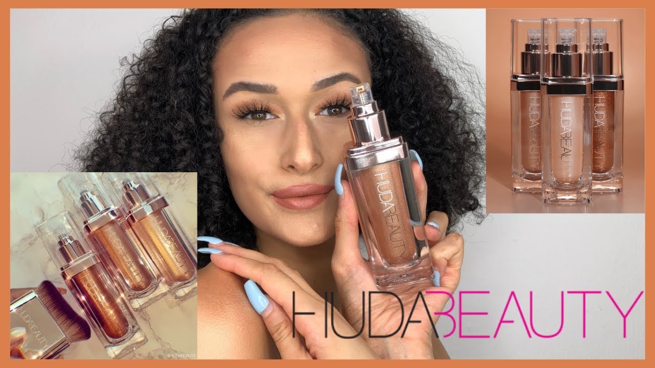 NEW HUDA BEAUTY NYMPH LIQUID HIGHLIGHTERS| Review & Demo