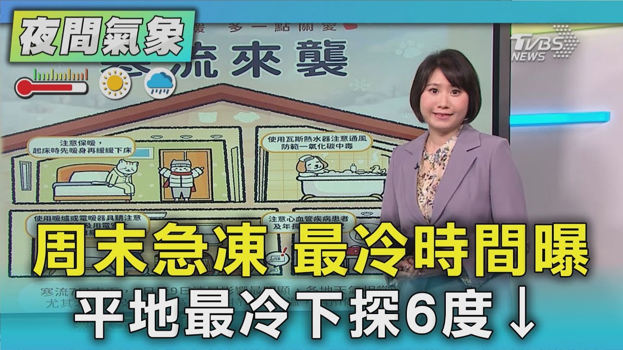天氣/周末急凍 最冷時間曝　平地最冷下探6度↓｜TVBS新聞 @TVBSNEWS01