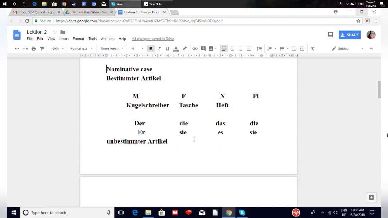 German Class 28-05-2018