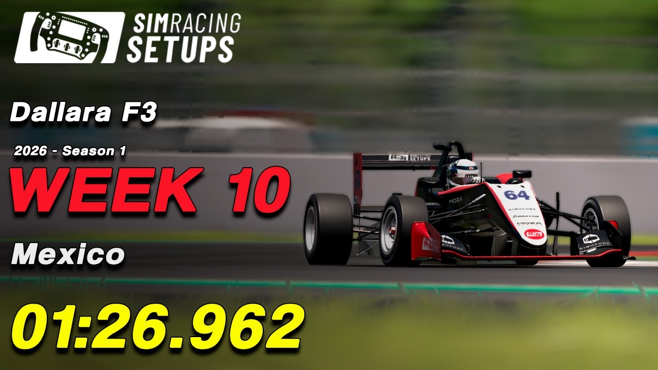 IRacing - Dallara F3 - Hotlap Mexico 01:26.962 + SETUP (2026S1 W10)