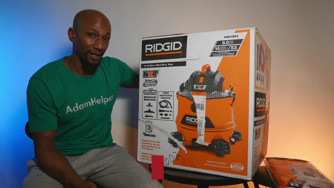 Ridgid Wet Dry Vac Unboxing and Setting Up Video 2023