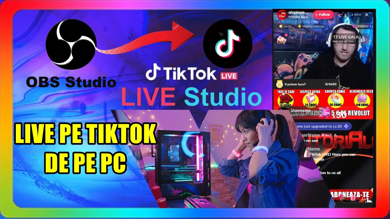 Cum Faci LIVE Striming Pe TikTok De Pe PC Cu Aplicatia OBS / Dual Streaming Pe YouTube si TikTok