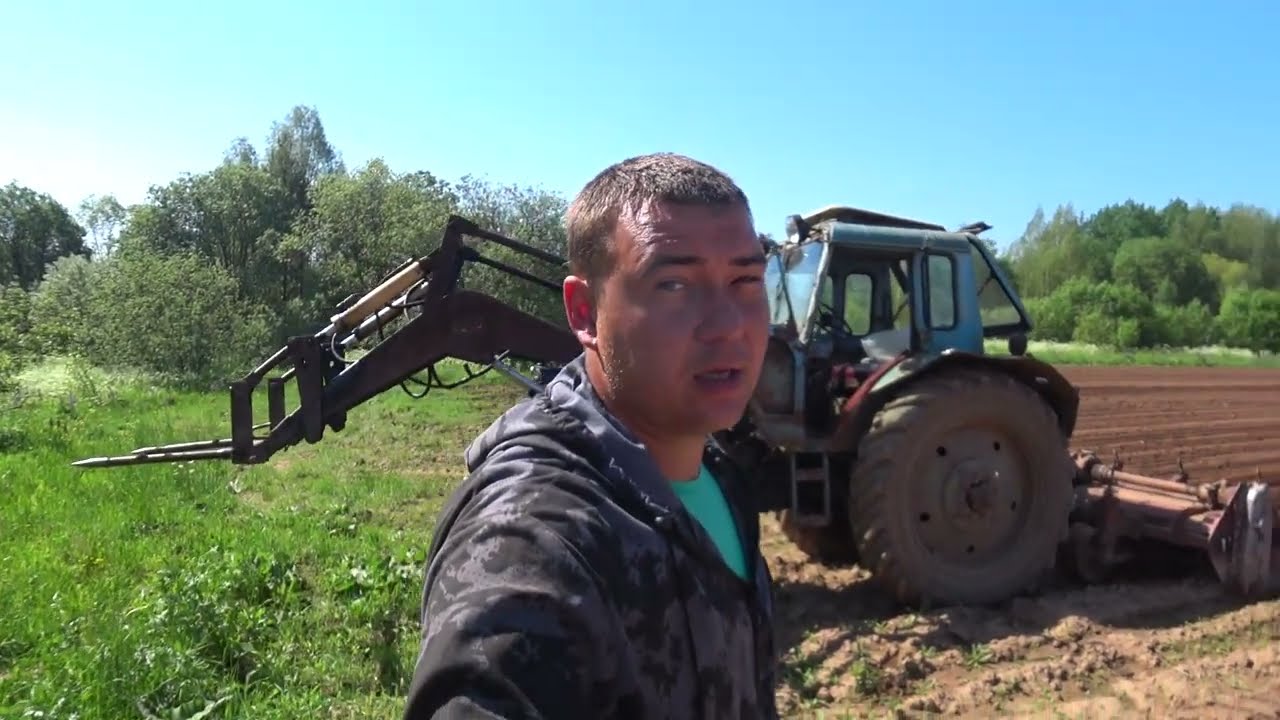 мтз 82 идет борьба за урожай картофеля