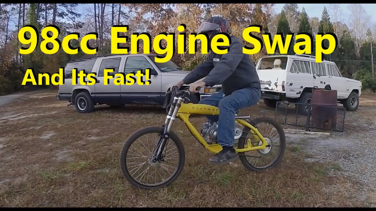 Замена двигателя Phatmoto Rover 98cc
