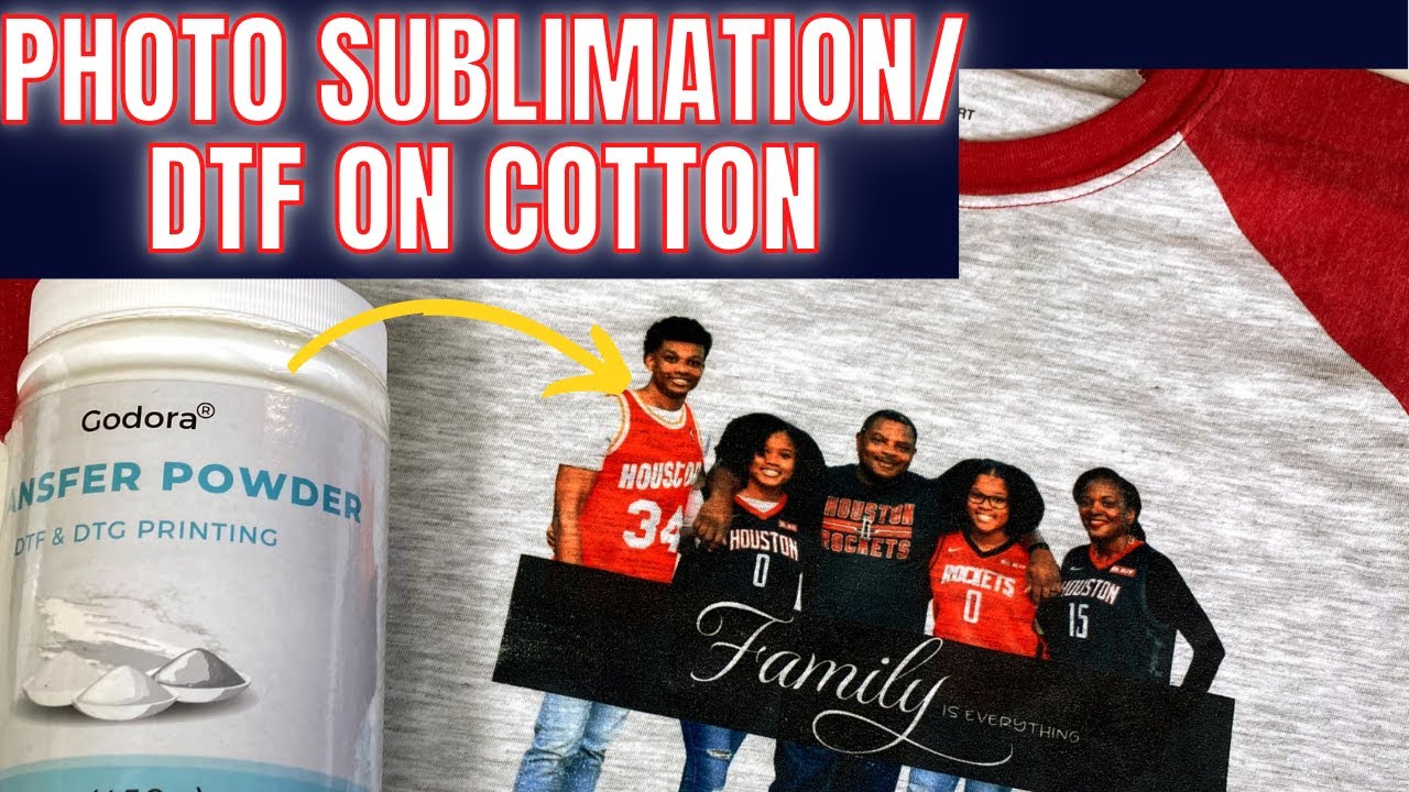 PHOTO SUBLIMATION ON COTTON WITH DTF POWDER