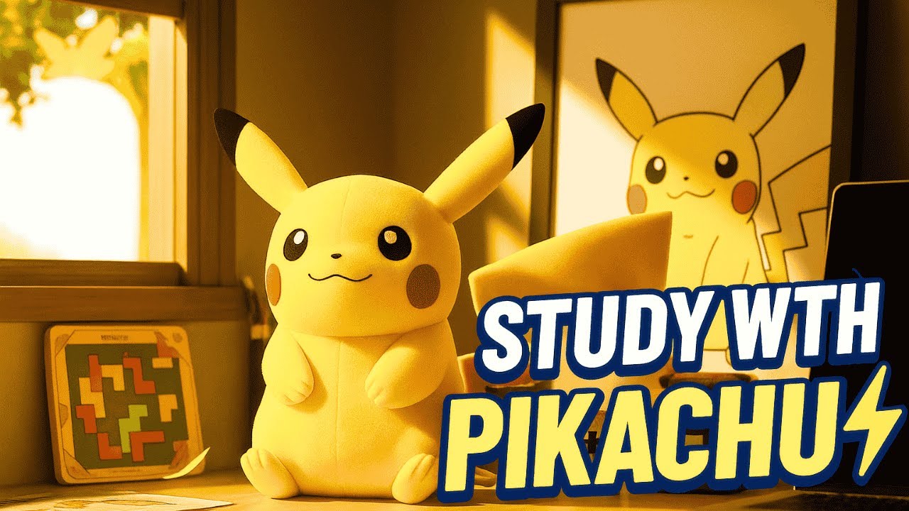 LoFi Study Vibes with Pikachu ⚡ | Focus Beats in a Cozy Room