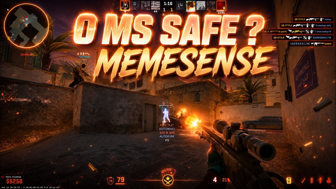#cs2 | PREMIER SEMI-RAGE | 0MS И PS SAFE ? CFG В ОПИСАНИИ | ft.memesense.gg | #cs2clips #csrank #hvh