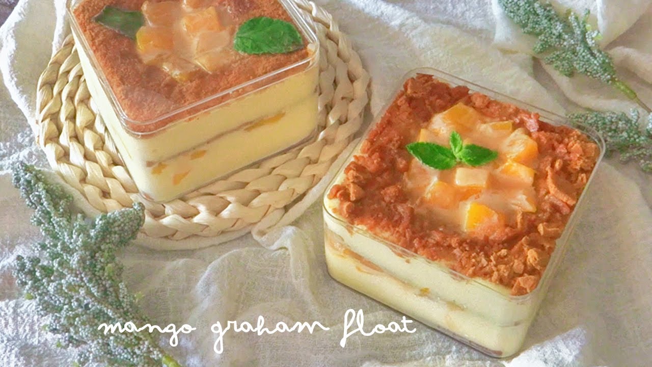 Creamy Mango Graham Float Cake Recipe [Mini Box Cake]