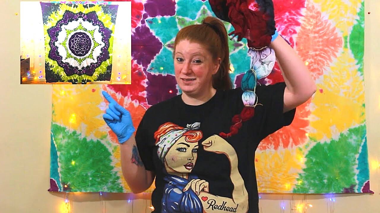 How to Tie Dye a Beautiful Mandala Tapestry | A Step by Step Guide for Beginners. Old & New!