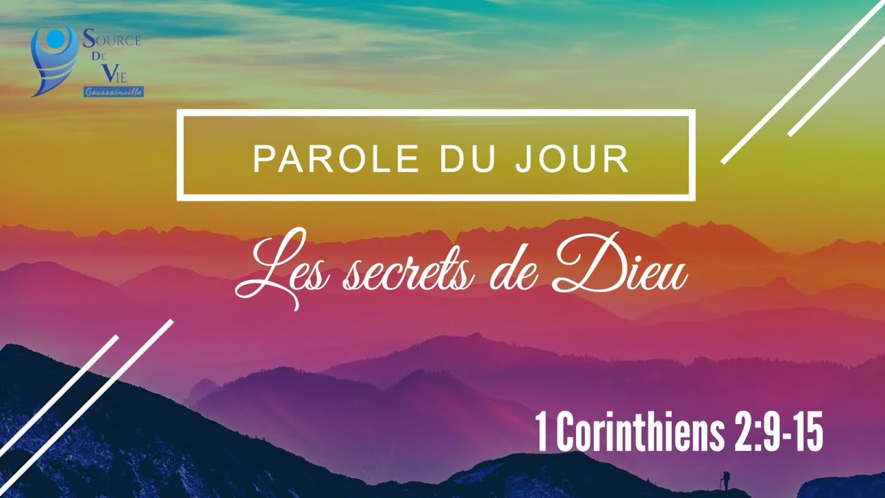 62-Parole du jour : les secrets de Dieu - 1 Corinthiens 2:9-15