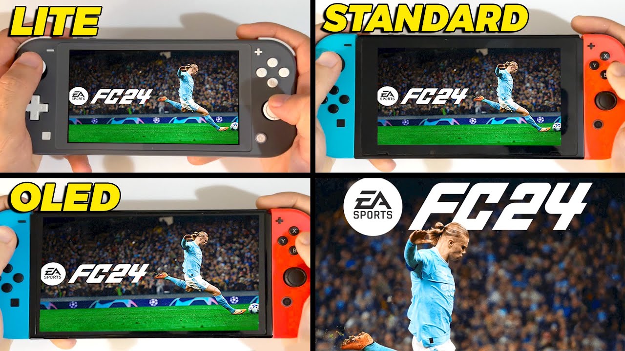 EA Sports FC 24 - Nintendo Switch Lite vs Standard vs OLED