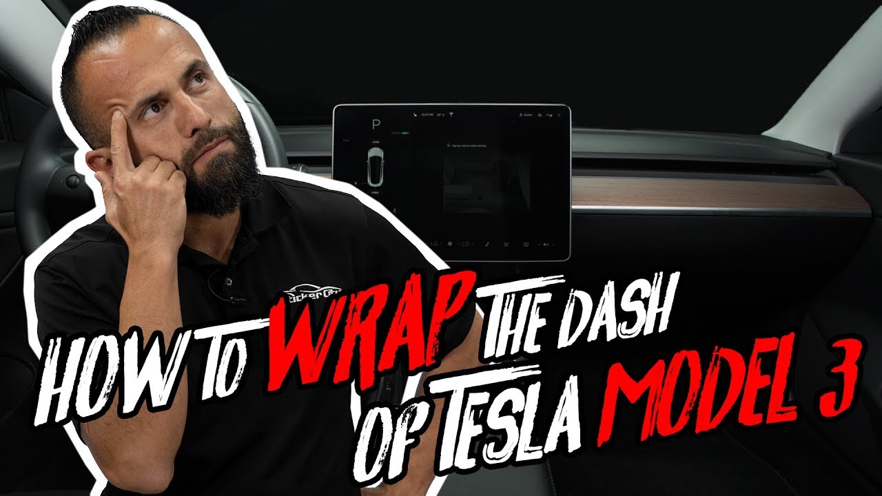 Custom Tesla Model 3 Dash Wrap How To (IN LEATHER)