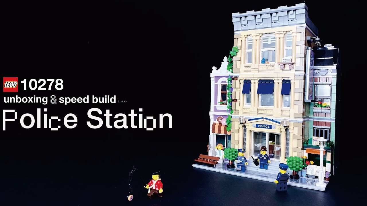 LEGO 10278 Police Station relaxing speed build