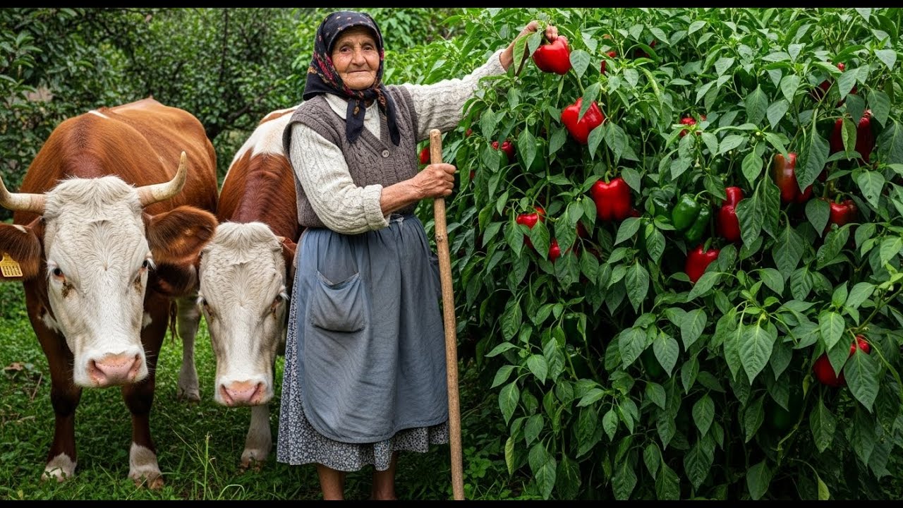 Living Alone in the Swiss Mountains Far from Civilization as a Lonely 92 Year Old Grandmother