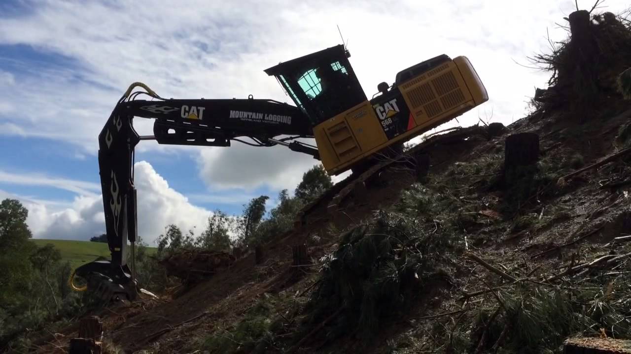 Steep shovel logging
