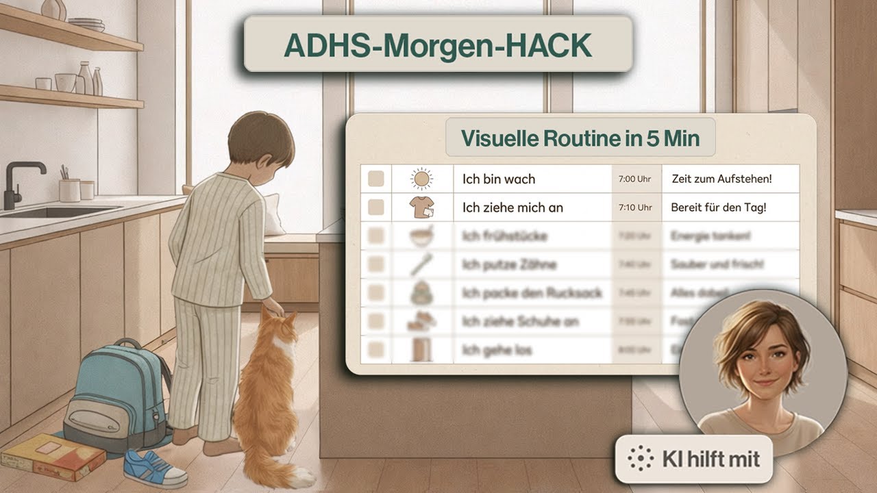 ADHS-Hack: KI erstellt die visuelle 'Schritt-für-Schritt'-Routine