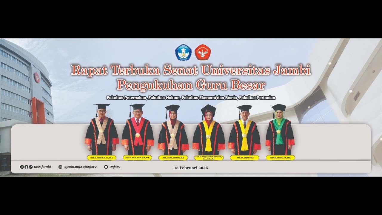 UNIVERSITAS JAMBI TV- Pengukuhan Guru Besar Universitas Jambi