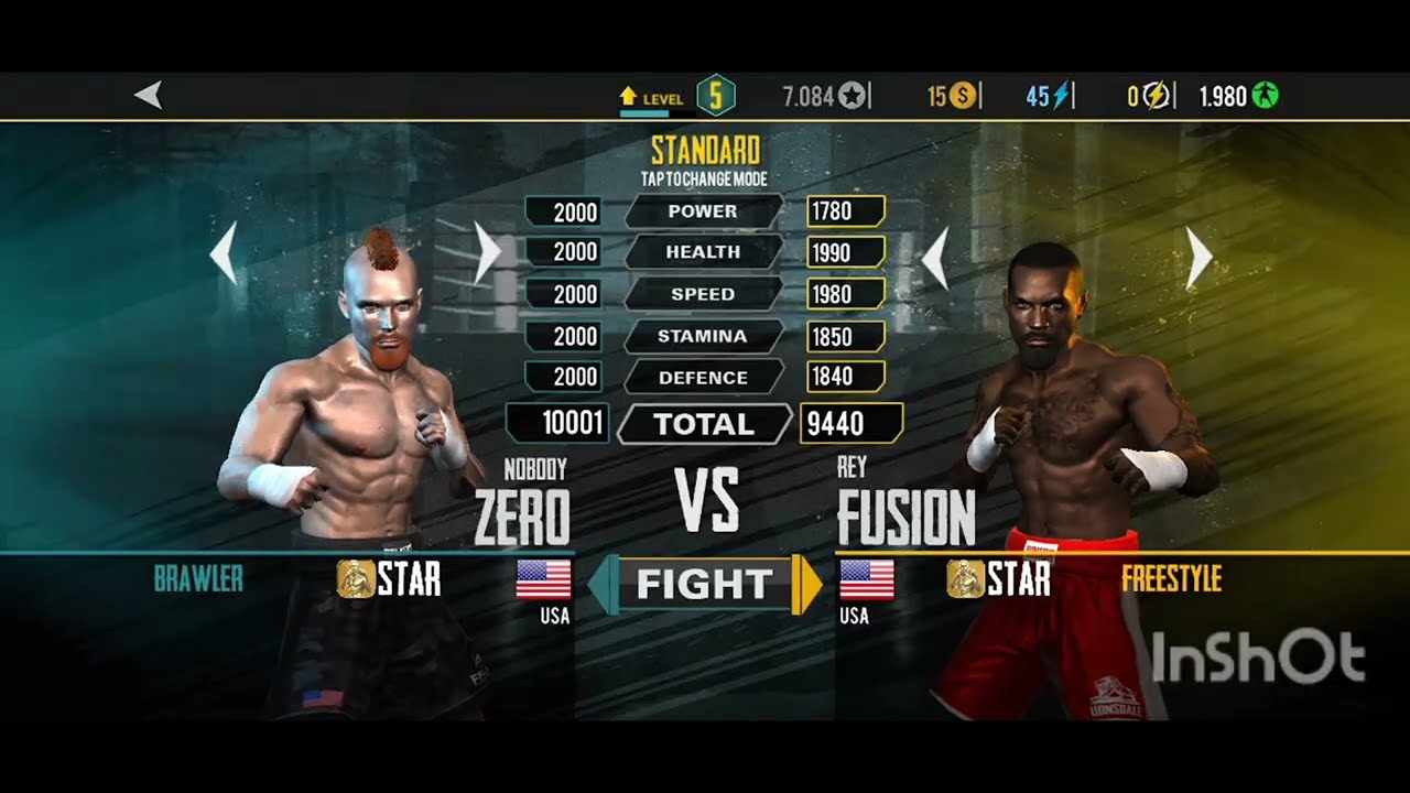 Bare knuckle Boxing Standard Quick Fight VS REY FUSION with his full stats(Exhibition fight for XP)